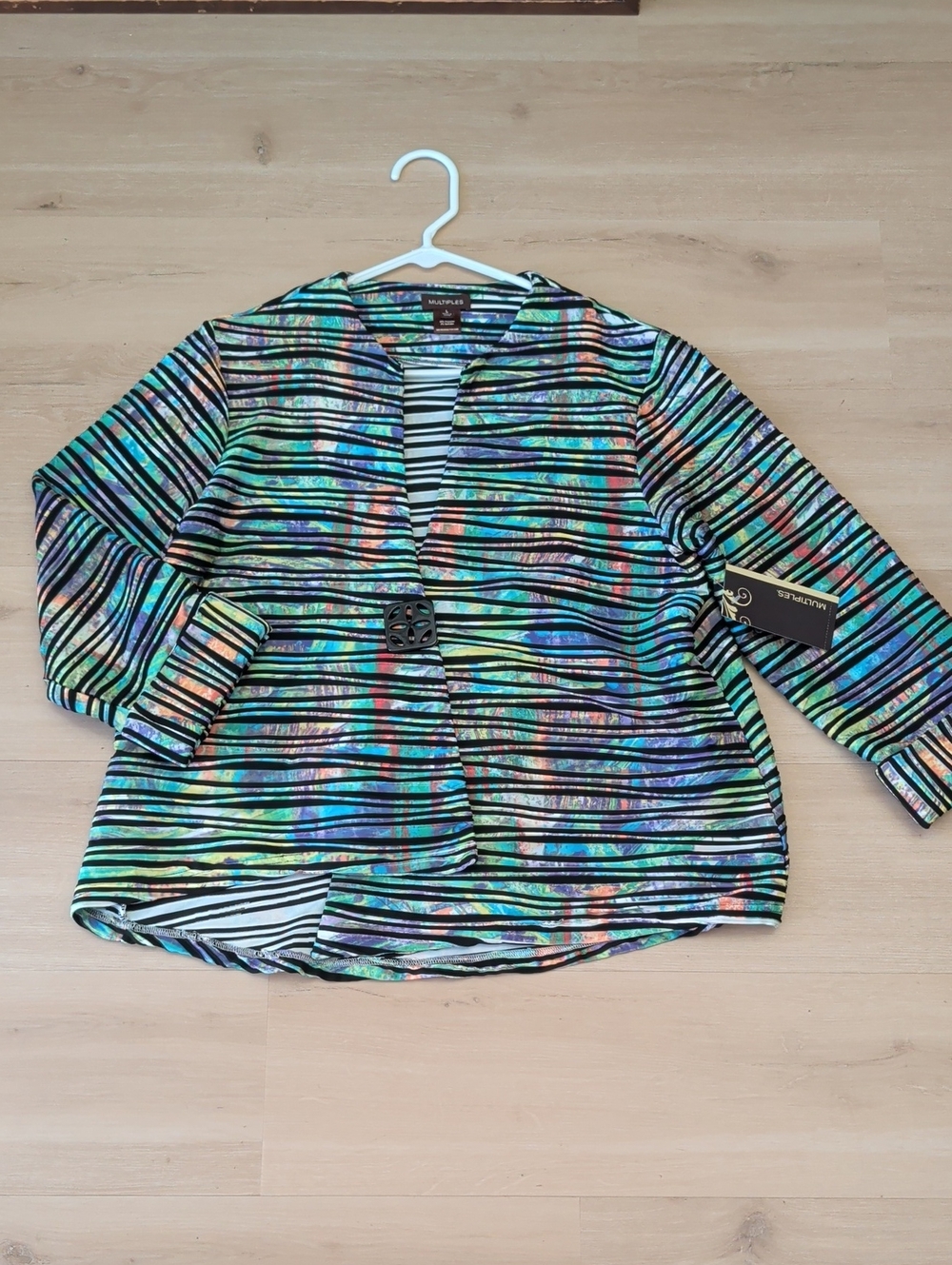 Multiples Multicolor Striped Button-Front Tunic